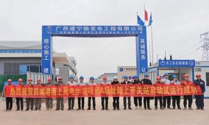 广西防城港海上风电示范项目220kV吉村变电站倒送电成功